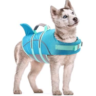 Imagem de AOFITEE Colete salva-vidas para cães PP, colete salva-vidas para filhotes de barco, colete refletivo de natação para cachorros com alta flutuabilidade, preservador de vida de tubarão para chihuahua