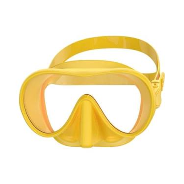 Imagem de oshhni Máscara de mergulho com snorkel, suprimentos para máscara de natação, óculos profissionais com proteção nasal, óculos antiembaçantes para esportes, Laranja