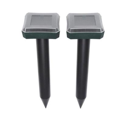 Imagem de Repelente Solar Ultrassonico Pestes Cobras  2 unidades Ratos Roedores Jardim Externo