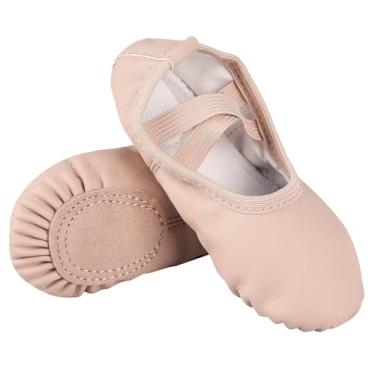 Imagem de Clouh Tênis de treino de balé para meninas, sapatos de ioga para dança, chinelos para crianças pequenas, Rosa balé (Bowknot), 7.5 Kids UK