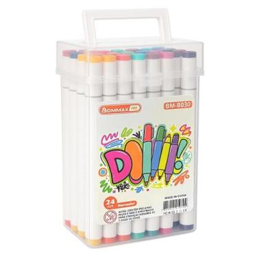 Imagem de Kit Canetas Marca Texto Pintura Hidrocor 24 Cores 2 Pontas - Friburgo 