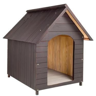 Imagem de Casa Casinha De Cachorro em Madeira Pintada Grande N5 (Tabaco)