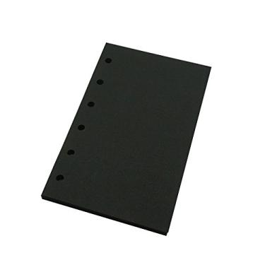 Imagem de Refil para agenda A7, refil para agenda, 6 argolas, papel em branco, refil de agenda A7, 40 folhas, 100 g/m², preto, papel liso-A7 8 x 11 cm, Harphia