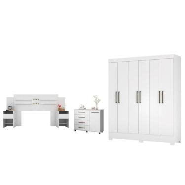 Imagem de Conjunto Quarto De Casal Completo Virgina Branco