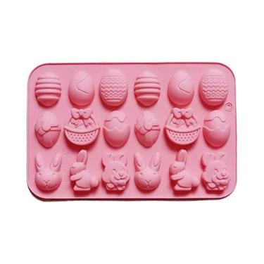 Imagem de Molde De Silicone Para Ovo De Páscoa, 18 Furos, Coelho, Chocolate, Sor