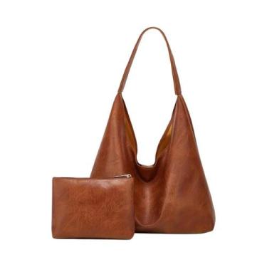 Imagem de Bolsa Tote Grande Retrô Feminina - Design Simples e Elegante, BR-G, Ch