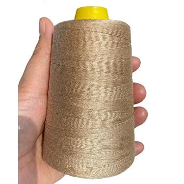 Imagem de Ms Fenda Linha de costura de cabelo humano profissional bege, 950 metros, mistura de poliéster