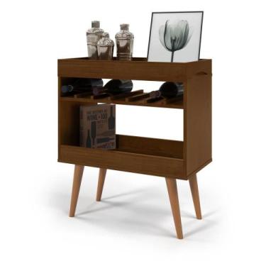 Imagem de Aparador Drink Pés Palito Canela Ofertamo Sala Estar