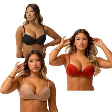 Imagem de Kit 5 Sutiã Com Bojo Soutien  Feminino lingerie Atacado Revenda - D.Li