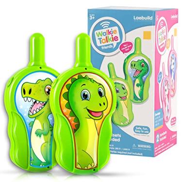 Imagem de LAEBUILD Walkie Talkies Para Meninos, Brinquedos Crianças De 3 A 12 Anos, Caminhadas Longa Distância Com Dinossauros, Acampamentos Ao Ar Livre, Rádios Bidirecionais, Presentes Cestas Páscoa 4, 6, 7