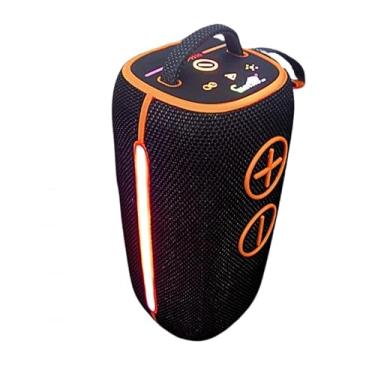 Imagem de Caixa de Som Bluetooth Portátil, 100W, LED, IPX6 à Prova D'água, Bateria 2400mAh, Alça Ajustável, Preto