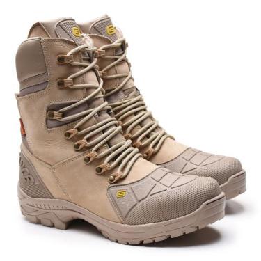 Imagem de Bota Coturno Militar Impermeável Gogowear 100% Couro ref Garra, Areia,