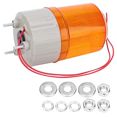 Imagem de Fafeicy Luz de Aviso de Emergência Com Sirene Alta e Estroboscópio LED, Alarme de 220V AC 5W ABS para As Escolas de Fábricas Edifícios 150 Mm à Prova de Intempéries (Amarelo)