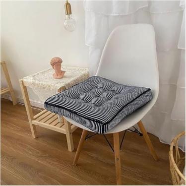 Imagem de Almofadas De Cadeira Almofadas De Assento Almofada De Cadeira Almofadas De Assento Listradas Simples Almofadas De Assento De Renda De Veludo Almofadas De Pão Para Cadeir, A, 42x42cm(17x17inch)