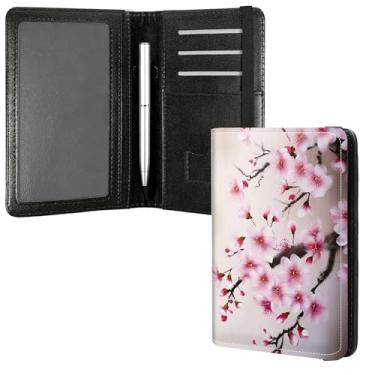 Imagem de DIGTIALL Porta-cartão de passaporte e vacina para família organizador de couro PU com vários bolsos (10 x 14 cm) - bloqueio RFID e faixa elástica para armazenamento seguro em viagens, Flor de