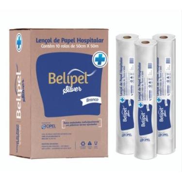 Imagem de Lençol de maca de Papel Descartável Hospitalar BELIPEL SILVER - 0,50 M
