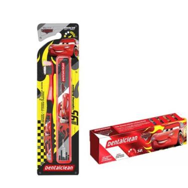 Imagem de Kit Escova + Pasta de Dente 50g Carros - Dentalclean