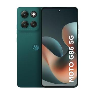 Imagem de Smartphone Motorola Moto g86 5G - 512GB 24GB (8GB RAM+16GB Ram Boost) Tela 1.5K pOLED, 50MP Sony camera OIS Moto AI, videos em 4K, IP68 + IP69 - Verde Escuro