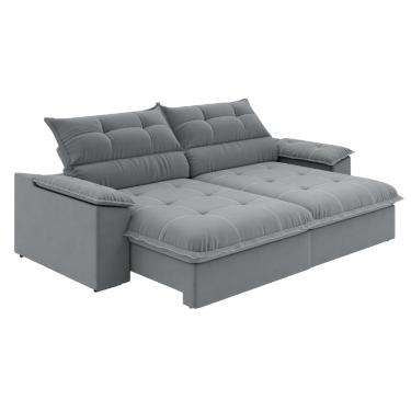 Imagem de Sofá Retrátil e Reclinável Bipartido 2,50m 4 Lugares Veneto Slim Luizzi