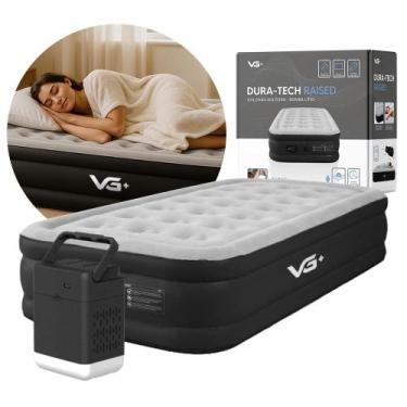 Imagem de Colchão Inflável Solteiro Raised Elevado com Bomba Lítio USB VG Plus, 