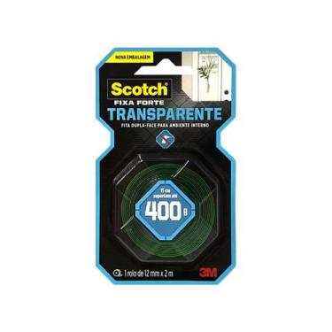 Imagem de Fita Dupla Face 3M Scotch Fixa Forte Transparente 12mmx2m - Uso Intern
