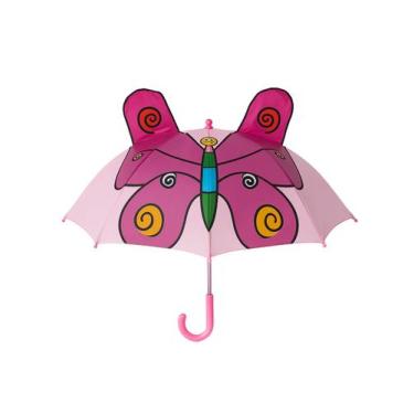 Imagem de Guarda-chuva Infantil Bichinhos Automatico Apito ROSA2 - Voyagem