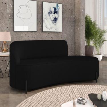 Imagem de Sofá 3 Lugares Orgânico 180cm Pé Ferro Preto Morgan Linho D03 - D'Ross