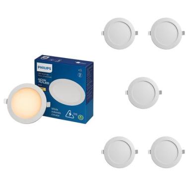 Imagem de 6 Luminária Plafon Led 18w Embutir 3000k Quente Bivolt Red - Philips, 