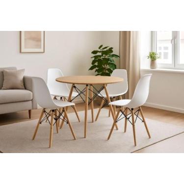 Imagem de Kit 4 Cadeiras Charles Eames Wood Design Eiffel Diversas Cores - XPLAS