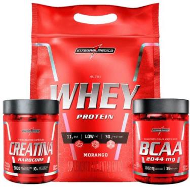 Imagem de Nutri Whey 907g + Creatina 60 Caps + Bcaa 90 Caps Integral - IntegralM