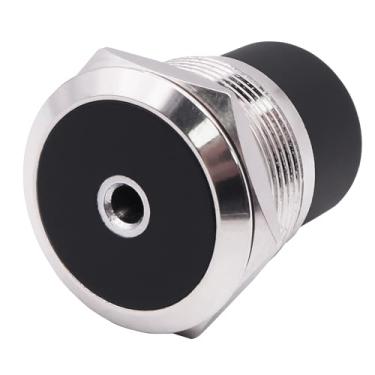 Imagem de CybNemo Adaptador de fone de ouvido tipo C 3,5 mm TRS rosqueado fixo montagem em painel 1/8 TRS estéreo fêmea para fêmea acoplador redondo integrado para porta de áudio expansível de 3,5 mm