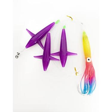 Imagem de BLUEWING Fishing Daisy Chain Ultimate Big Game Bulb Squid Trolling Bird Iscas de atum para Marlin Sailfish Rainbow