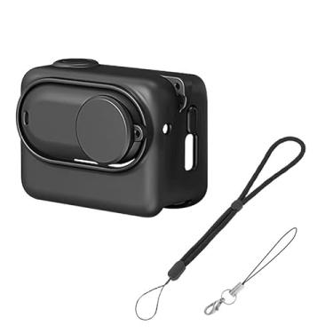 Imagem de Capa protetora de silicone para Insta360 GO 3, capa de câmera com tampa de lente e alça de cordão, capa macia à prova de choque para acessórios Insta360 GO 3S