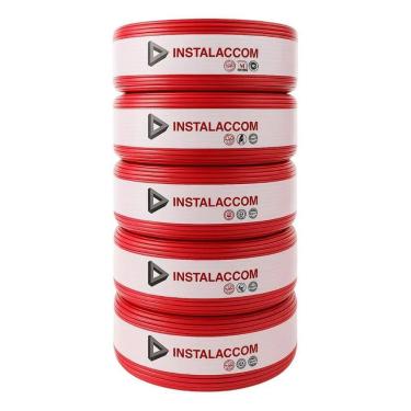 Imagem de Vermelho Fio Elétrico Cabo Flexível 2,5Mm Rolo 100 Metros