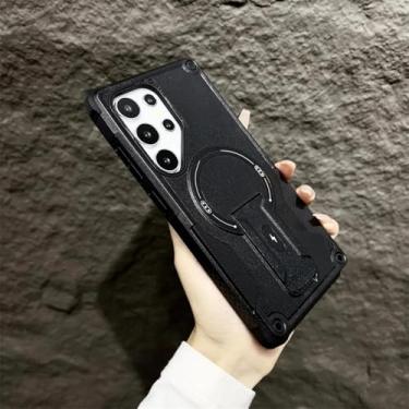 Imagem de Capa magnética para celular Samsung Galaxy S25 S24 Ultra Plus A56 A36 A55 A16 A15 A54 A35 A25 com suporte e proteção contra impactos (para Samsung S25/1)