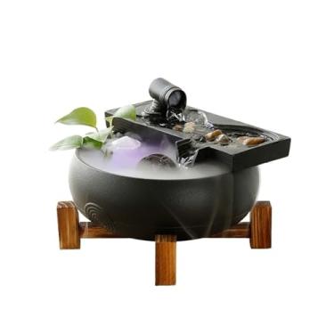 Imagem de Fonte de água de mesa de fácil instalação, recurso interno para decoração de escritório em casa e relaxamento