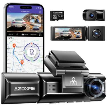 Imagem de Dash Cam AZDOME M550 3 canais 4K+2,5K WiFi GPS Cartão de 64 GB