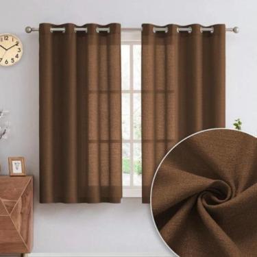 Imagem de Cortina Rústica Lisa Em Tecido 2,00 M X 1,80 M - Bufelli Enxovais