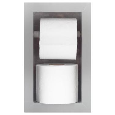 Imagem de Nicho Porta Papel Higiênico Para Banheiro Organizador Porcelanato Poli