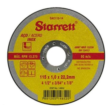 Imagem de Disco de Corte p/ Ferro 4.1/2 X 3/64 X 7/8 (115 MM X 1,0 MM X 22,2 MM)