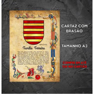 Imagem de Brasão da família Ferreira ( no cartaz tamanho A3 ) - @meu.brasao