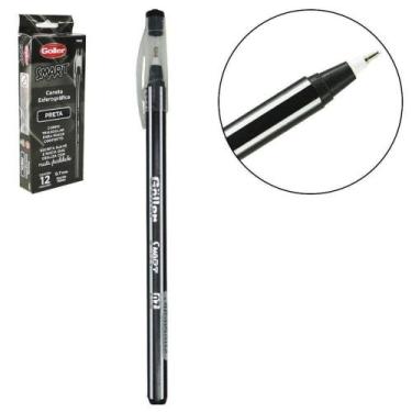 Imagem de Kit com 12 Canetas Esferográfica Smart 0.7mm Preto - GOLLER
