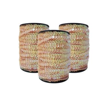 Imagem de Fio Trançado Lantejoula 6mm 50 Metros Carnaval Escolha a Cor - Macall,