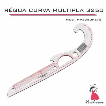 Imagem de Régua Múltipla Curva Patchwork Costura Modelista 3250 Petg - Indústria