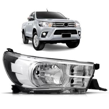 Imagem de Farol hilux srv 2016 a 2017 elétrico com motor sem led - TYC, Direito