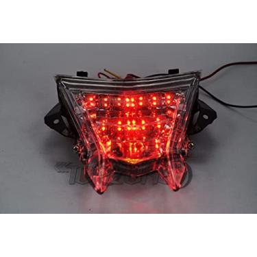 Imagem de Adequado para BMW S1000RR, HP4, S1000R; lanterna traseira de freio da lâmpada traseira de LED + função de indicador de seta integrada (lente transparente)