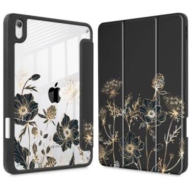 Imagem de May Chen Capa fina para iPad mini 7 (A17 Pro, 7ª geração) 2024/iPad mini 6 (6ª geração) 8,3 polegadas, [suporte de lápis embutido] capa à prova de choque, capa traseira transparente transparente