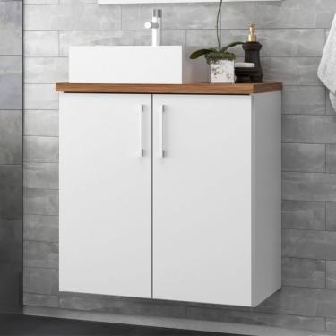 Imagem de Gabinete Para Banheiro Com Cuba 60cm Mdf Freijo Paris - On Móveis