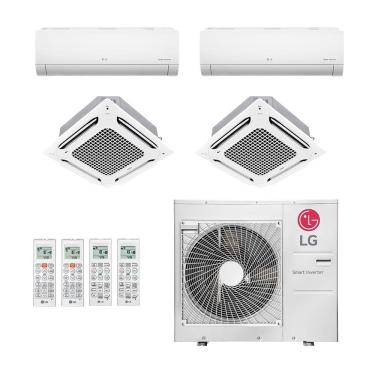 Imagem de Ar-Condicionado Multi Split Inverter LG 48.000 (1x Evap HW 9.000 + 1x Evap HW 18.000 + 2x Evap Cassete 4 Vias 24.000) Quente/Frio 220V