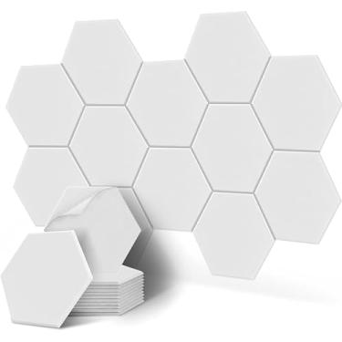 Imagem de 18 Pcs, Branco, 30 * 26 * 0.9 cm, Autoadesivo Espuma Acustica Isolamento, Isolamento Acustico, Placa Acustica, Espuma Acustica Isolamento, Painel Acustico